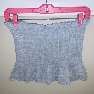 american eagle light blue tube top